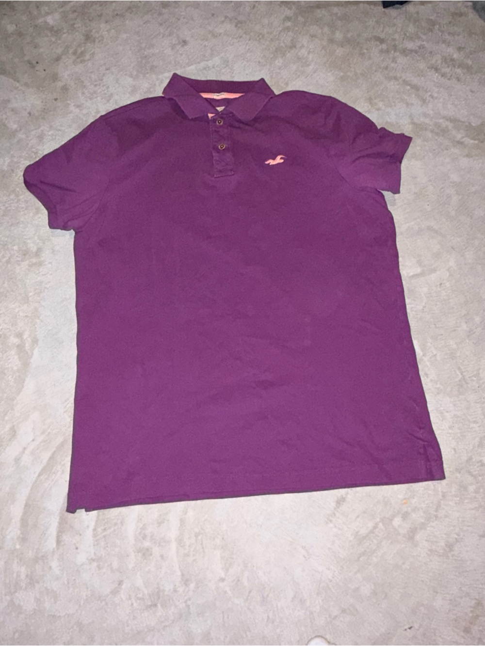 Hollister Purple Polo with Pink Trim